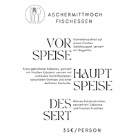 Men&uuml; Aschermittwoch